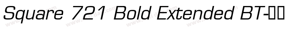 Square 721 Bold Extended BT字体转换